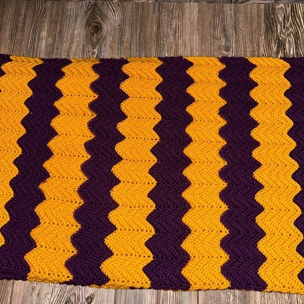 Crochet Chevron Granny Blanket